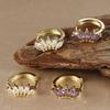 Light Luxury Horse Eye Zircon Hoop Earrings for Woman 18K Gold Plated Unique Punk Circle Round Piercing Earring Party Jewelry