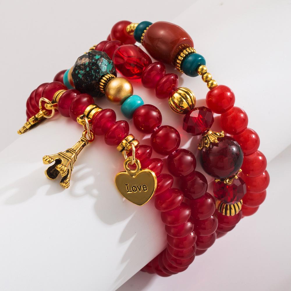 JYL TS Bracelet Bohemian Star  Fringe Design Ignites Dream Red лесть