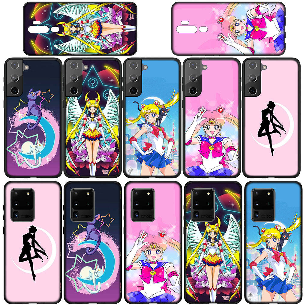 Phone Case for Samsung Galaxy S25 S23 S22 S24 Ultra FE A05 A06 A15 A16 A36 A37 A35 A33 A34 A52 A54 A55 A56 A57 A25 A26 A53 A17 Sailor Moon Girl Cover