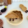 ins style cute bread ceramic taste plate underglaze color side dish plate hot pot seasoning plate soy sauce vinegar plate dipping plate
