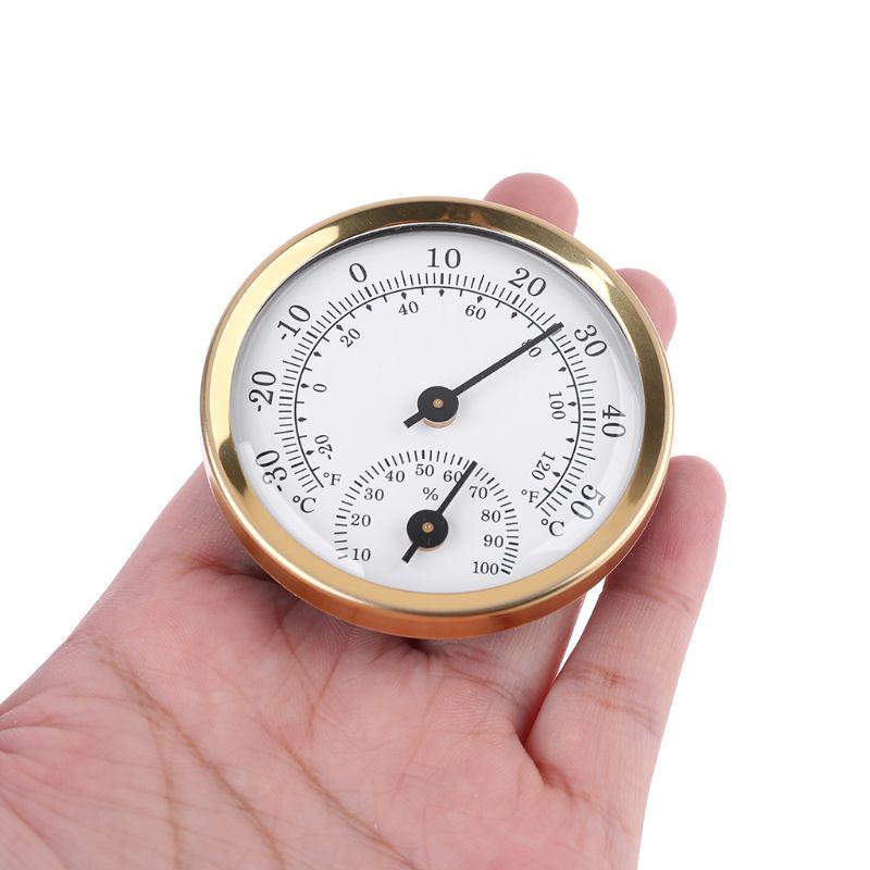 2 in 1 Temperatur-Feuchtigkeitsmesser Analoges Hygrometer 58mm Durchmesser für Auto Häuser Büros Arbeiten