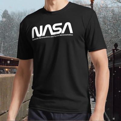 New NASA Worm Logo Active T-Shirt Logo Men's T-shirt Funny Size S To 5XL