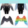 Fantasias de Asas de Anjo Coloridas Vibrantes em Tamanho Grande para Festas de Halloween e Eventos de Carnaval