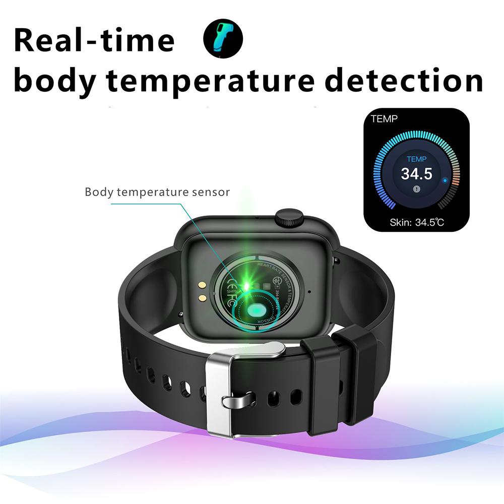 Men's Sports Smartwatch Body Temperature Detection Bluetooth Call Waterproof Smart Watch Ultra For Women Ios Android Phones