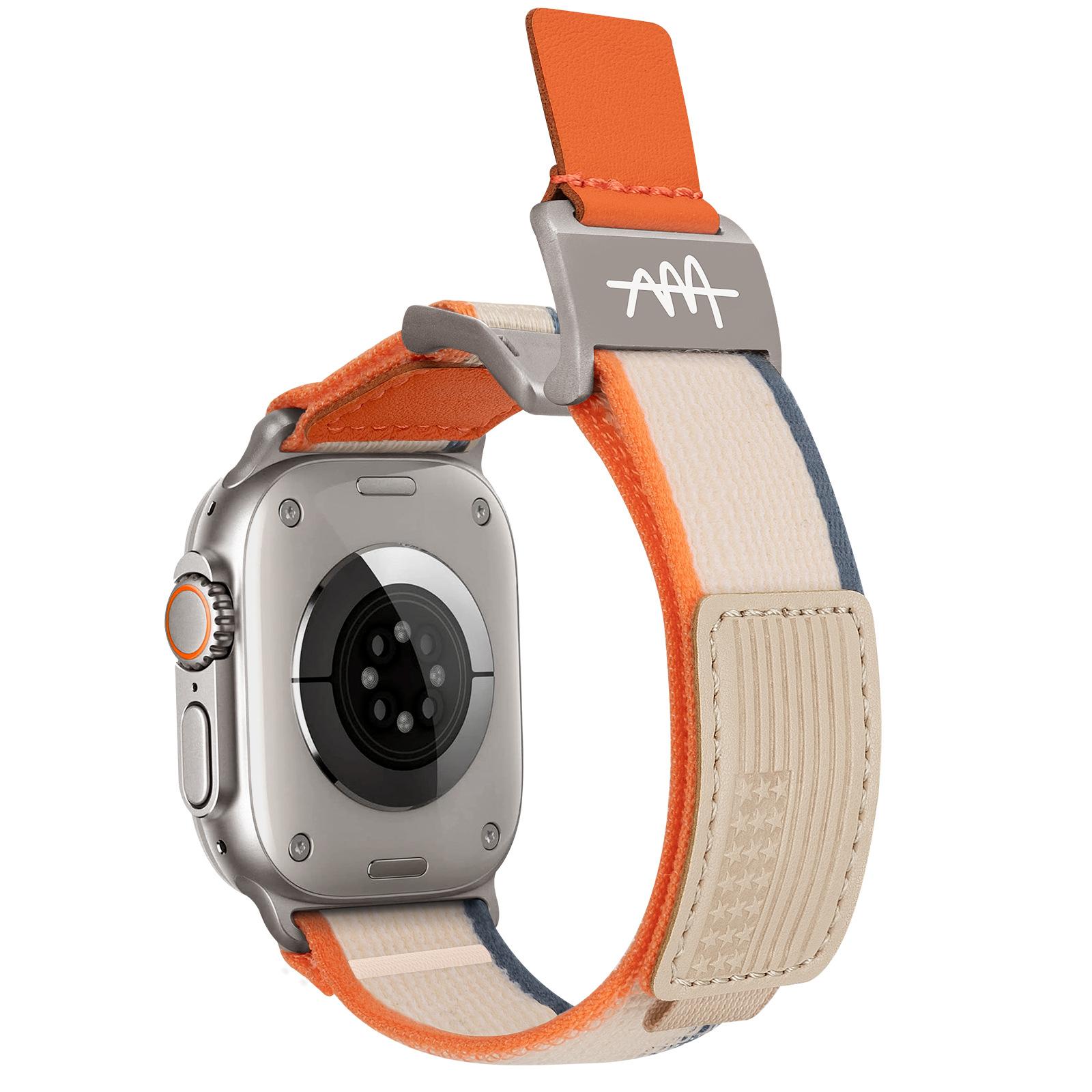 

Watch Band For Apple Watch Series 10 9 8 7 SE 6 5 4 3 2 1 42mm 41mm 40mm 38mm Magnetic Buckle Nylon Strap As Shown B