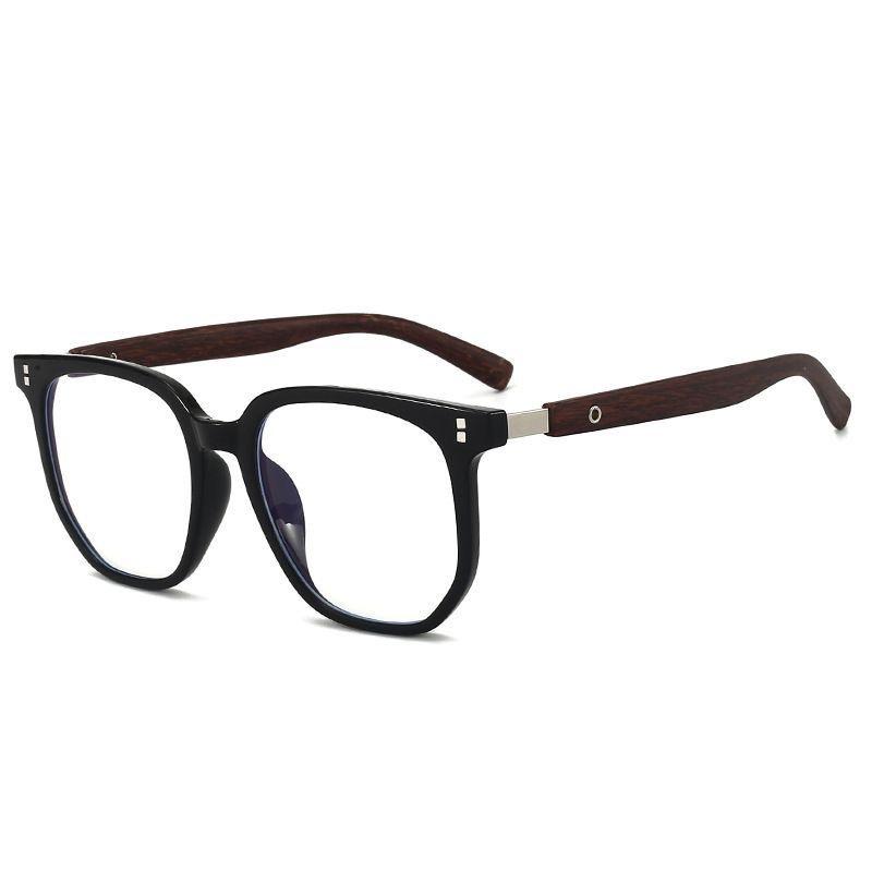 

Big Frame Rectangular Nearsighted Glasses Ultra Light Wood Grain Eyeglass Legs 0 -10 -15 -20 -25 ~ -60 Neutral Nearsighted Glasses -1.5