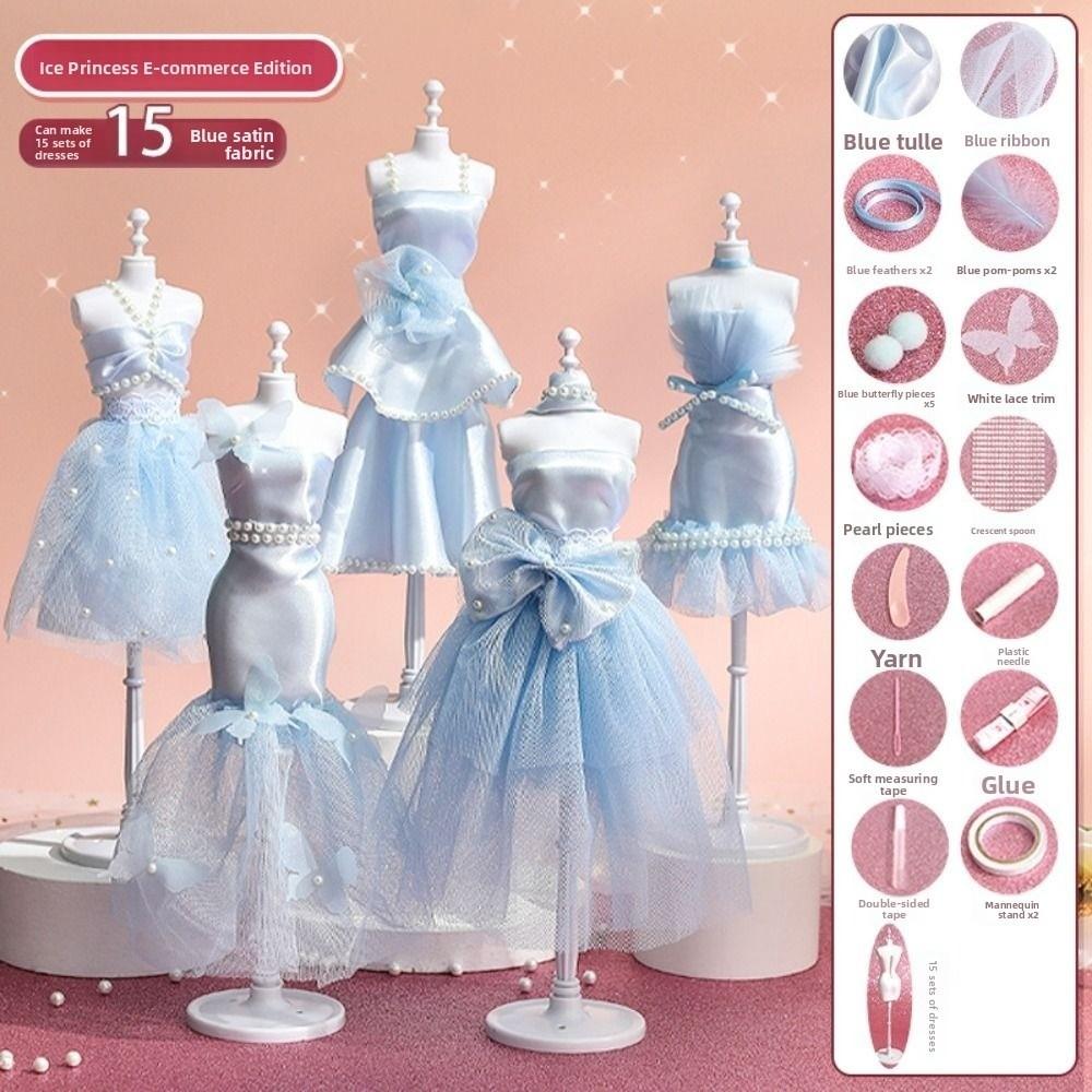 Handmade DIY Doll's Clothes Kit Skirt Doll's Dress Material  Doll Accessories