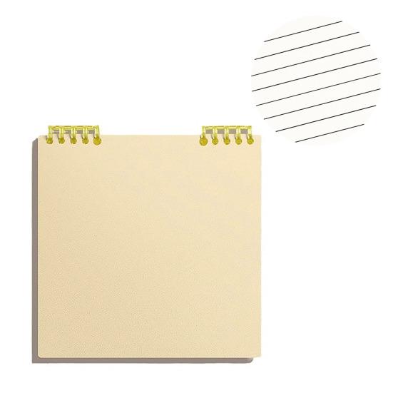 Notatnik luźnokartkowy Linie poziome Kwadraty Puste Pogrubiony papier Notatnik dzienny Nauka w domu Artykuły biurowe