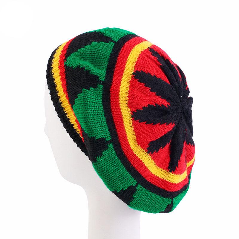 Jamaican Rainbow Reggae Beret - Unisex Autumn/Winter Hat