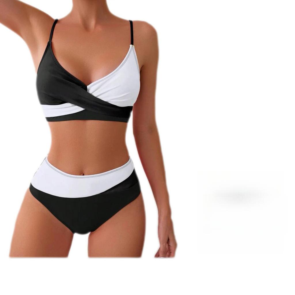 Nuevo Bikini de Una Pieza para Mujer Ropa de Baño Deportiva Espalda Descubierta Estampado Traje de Baño Patchwork Ropa de Playa