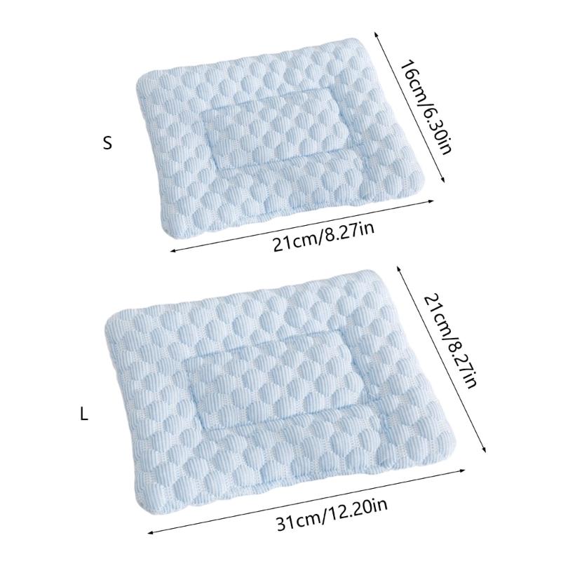 Small Animal Cooling Bed Mats With Antislip Base Multipurpose Hamster Cage Pad Ice Silk Fabric Easyly To Clean