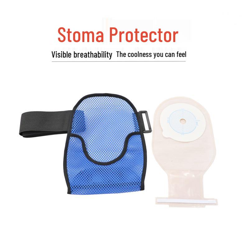 Breathable Mesh Ostomy Pouch Protector with Waist Belt
