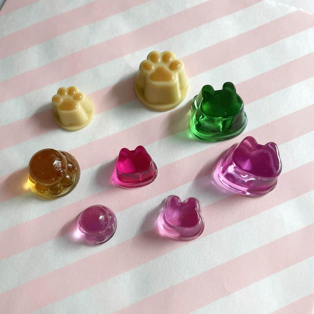 Miniature Delights Creating Mould Cute Cat Rabbit Octopus Cat Claw Silicone Mold for Making Animal Shaped Pudding Food