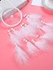 White Dream Catcher Wind Chime Creative Hand-woven Feather Car Pendant Bedroom Garden Outdoor Hanging Ornaments Home Decoration