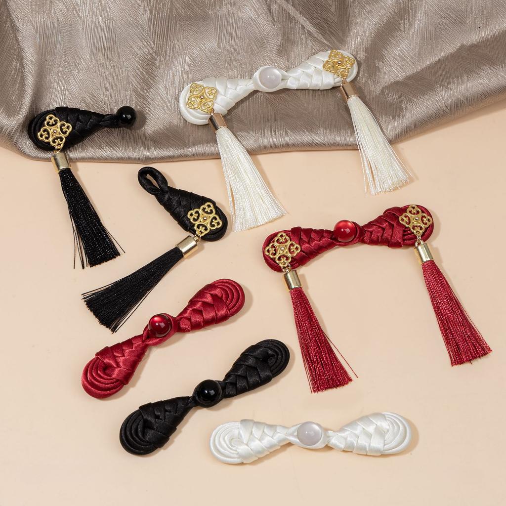 5 Paia Bottoni Chiusura Rana Cinese Nodo Fermaglio Cucito Artigianato Fatto a Mano DIY Fiore Cheongsam Bottone per Tessuto