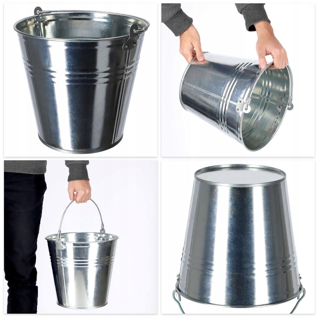 KADAX Seau de jardin Seau en métal galvanisé 10 L
