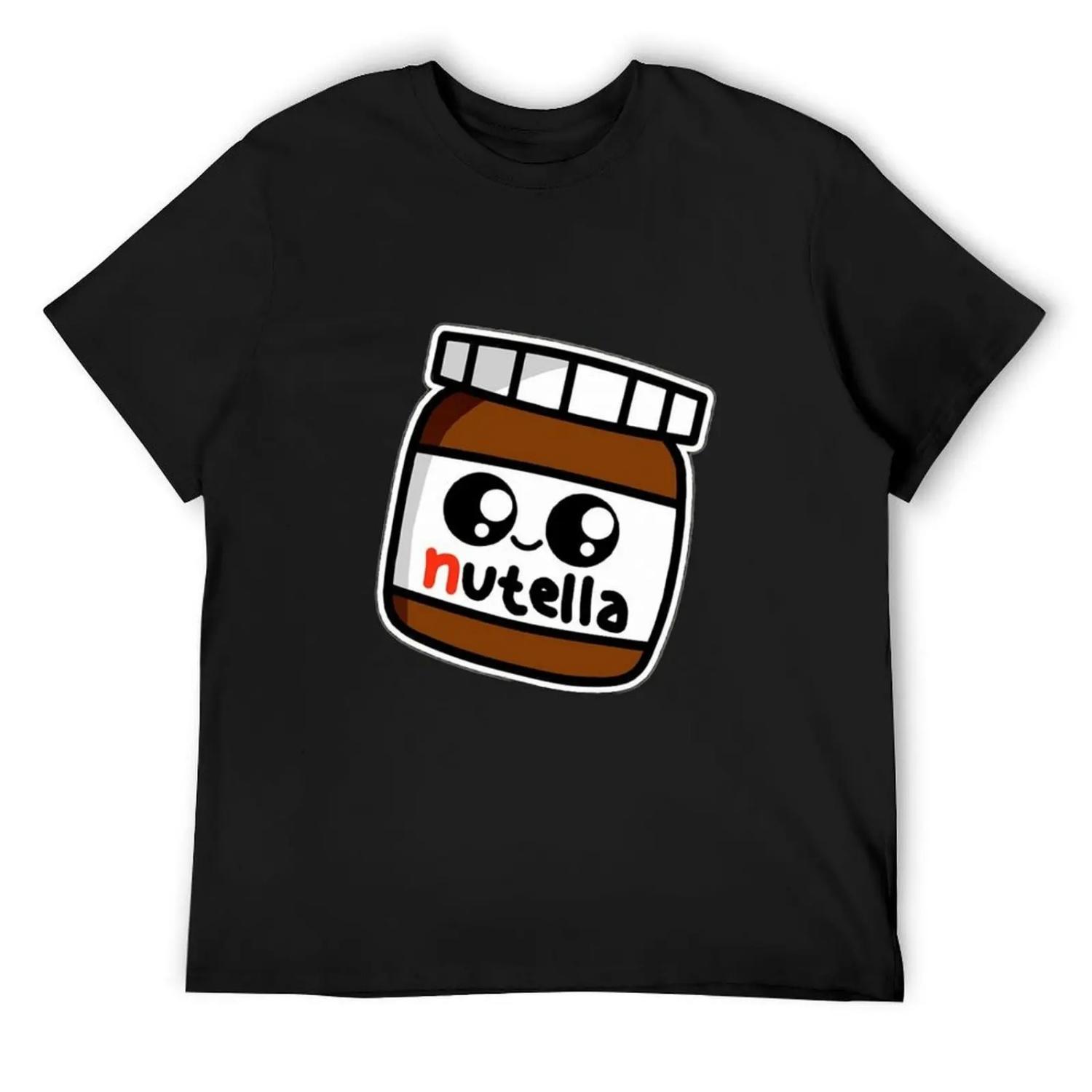 

Cute Nutella face T-Shirt summer tops hippie clothes valentines clothes new gifts and t-shirts mens t shirts casual stylish XXXXXL чорний