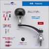 HEIGHTEN 56mm Reel Handle with 30mm Compatible with Shimano and Daiwa Spinning Aurora Series Knob, Reels, (Gunmetal & Black) (HT26701)