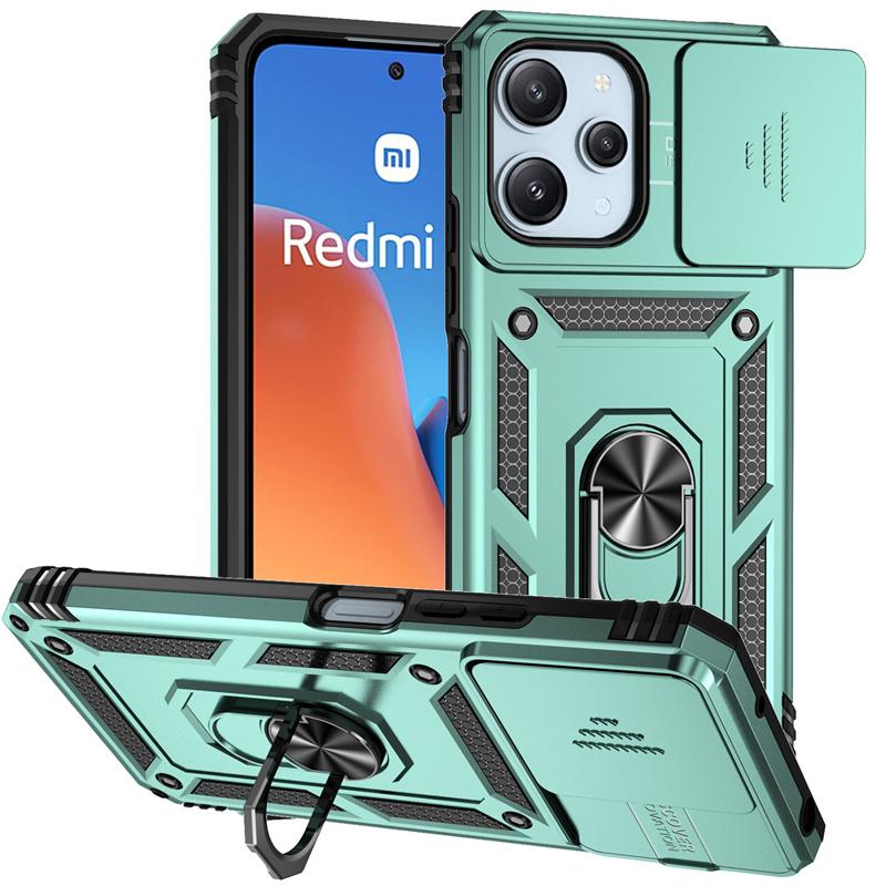 Full Cover For Xiaomi Redmi 12 5G Case For Redmi 12 5G Push Window Magnetic Phone Holder Back Case For Redmi 12 5G Case 6.79inch