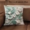 2D Floral 3D-Embossed Pattern Pillow Covers For Home Pattern Cushion Cover Suitable For Sofa Bedroom Car Pillow Cover