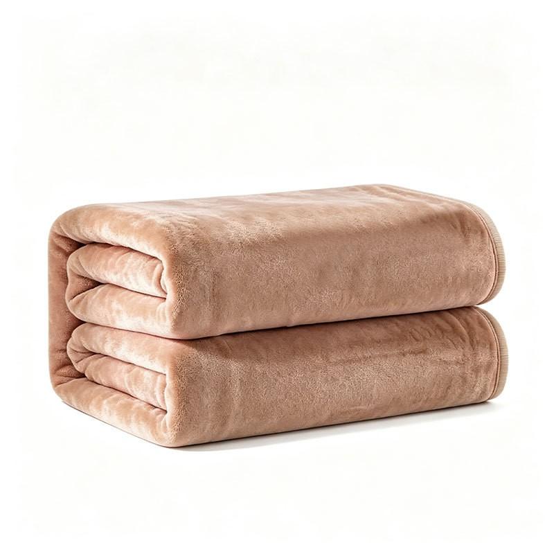 Flannel Solid Blanket Coral Fleece Sheet Double Sided Throw All Season Use