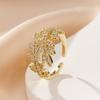 Small niche design, high-end leaf ring, women's simple and versatile daily fashion rings