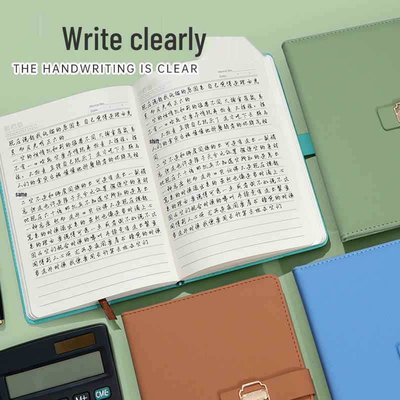 Office Student Notebook with Buckle - Paperback Diary for Homework