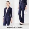 Women's Black Suit Set: Spring-Autumn Formal Workwear for Professional Occasions.