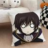 Anime CcODE GEASS  Cushion Cover Natural Linen Double Sided Print  Throw Pillow Case for Sofa Couch Home Decor