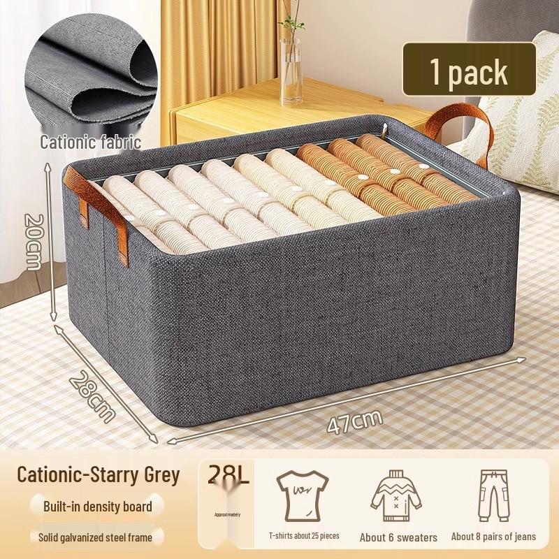 Verdickte Stoff-Aufbewahrungsbox für Kleidung und Hosen - Organizer für Schlafzimmer/Zuhause