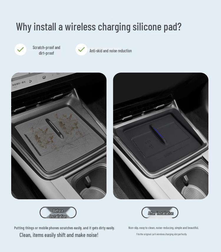 Lynk&Co 07 EM-P Wireless Charging Non-Slip Silicone Pad for Center Console