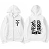 Fashionable Creative Fun Anime Print Sweatwear Thick Warm Autumn Winter Loose Oversized Casual Versatile Long Sleeves Zipper Coat Hoodies