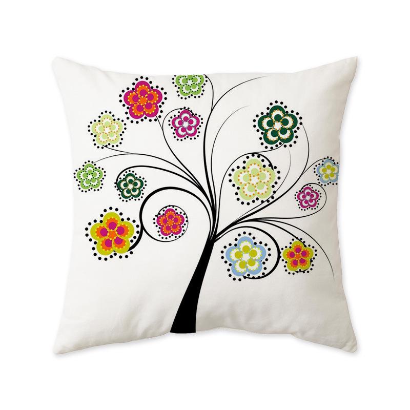 Colorful Abstract Floral Cushion Cover for Sofa or Home Décor