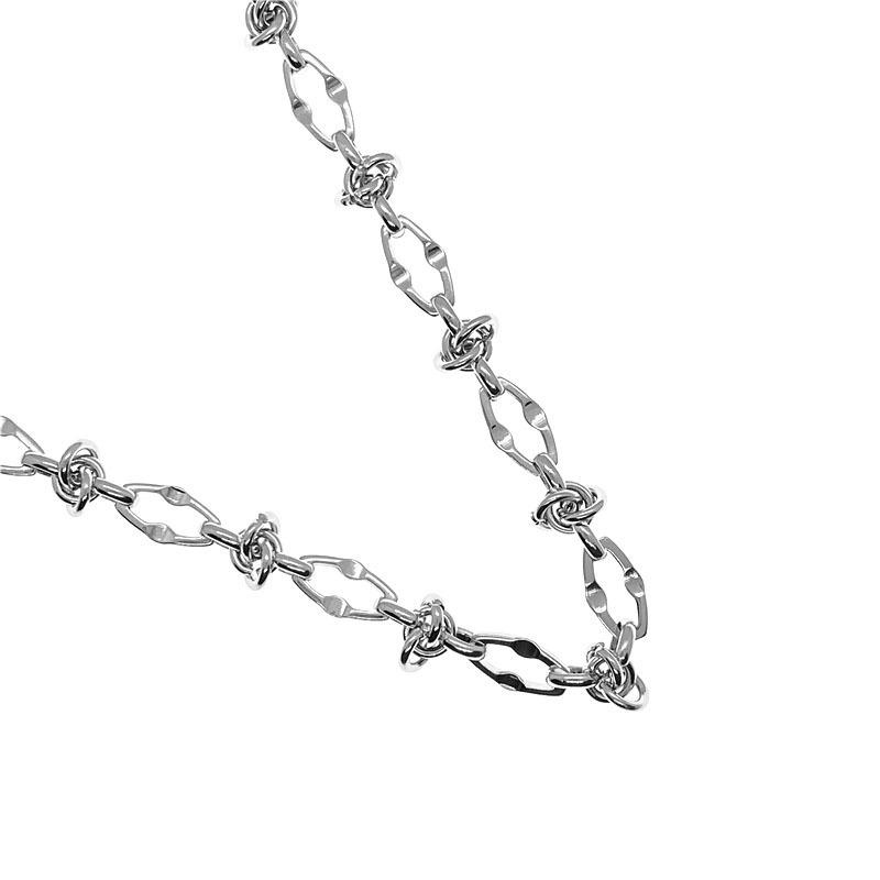 Stainless Steel Mother And Child Lip Chain Diy Jewelry Knotted Chain Simple Versatile Collarbone Chain, Titanium Steel Bracelet