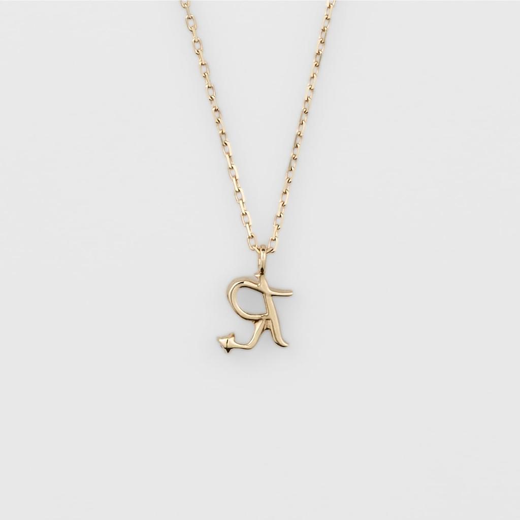 Initial diamond necklace [Agate] <WEB limited> R/K10
