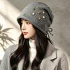 ins retro star knitted headgear women's thin lazy loose cold hat versatile casual pile hat