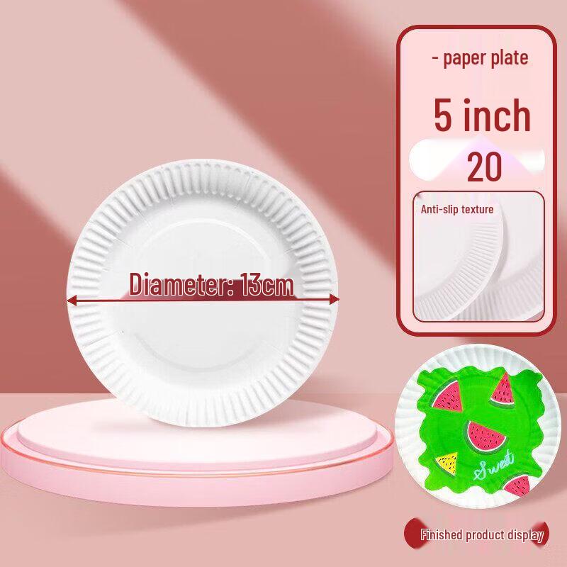 Disposable Eco-Friendly Round Paper Plates