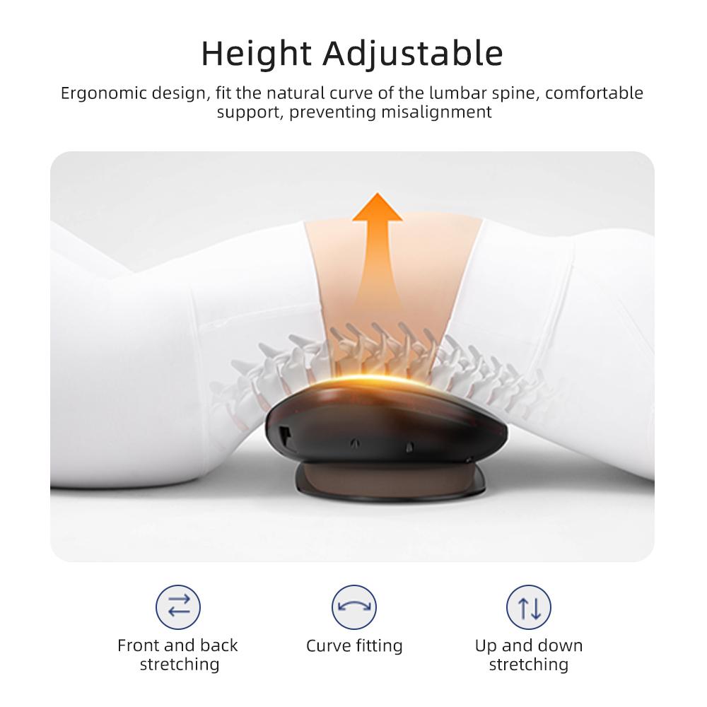 Electric Waist Traction Massager Height Adjustable Lumbar Traction Massager Waist Spine Support Waist Back Massage Machine