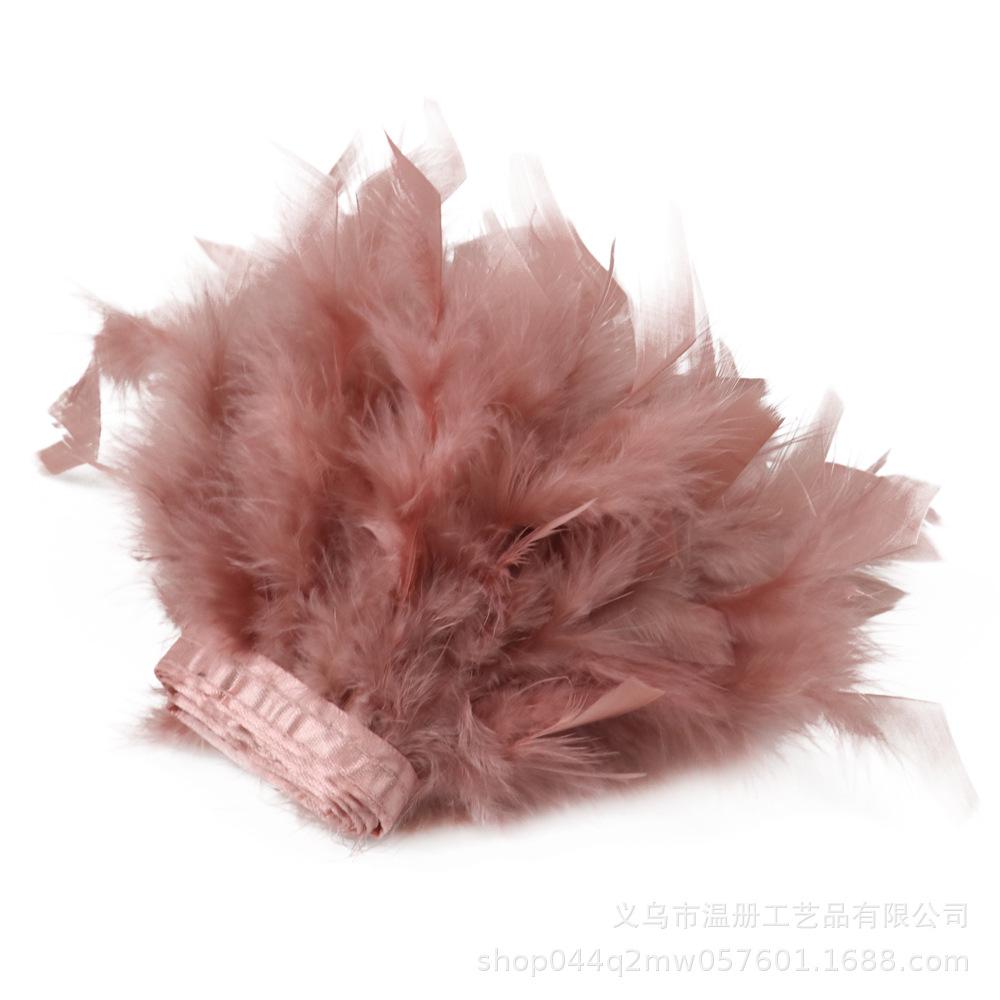 Feather Turkey Feather Lace Car Doll Decorative Fire Piece Cloth Edge Feather Handmade Dress Skirt Material