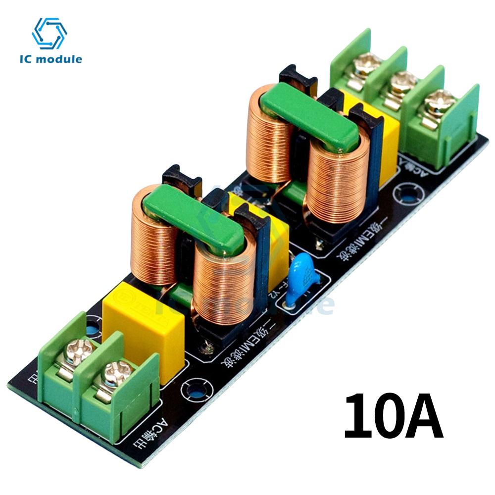 Power Supply Filtering Board Power Supply Filter EMI High Frequency Two-stage Power Low-pass Filter Board 2A-18A DIY Audio