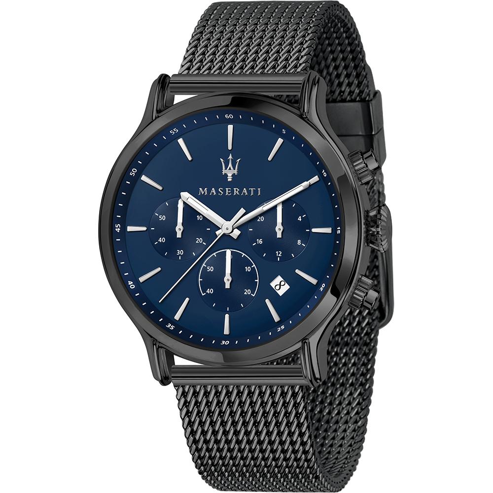 Мужские кварцевые часы-хронограф Maserati Epoca Blue Metal с датой R8873618008 синий