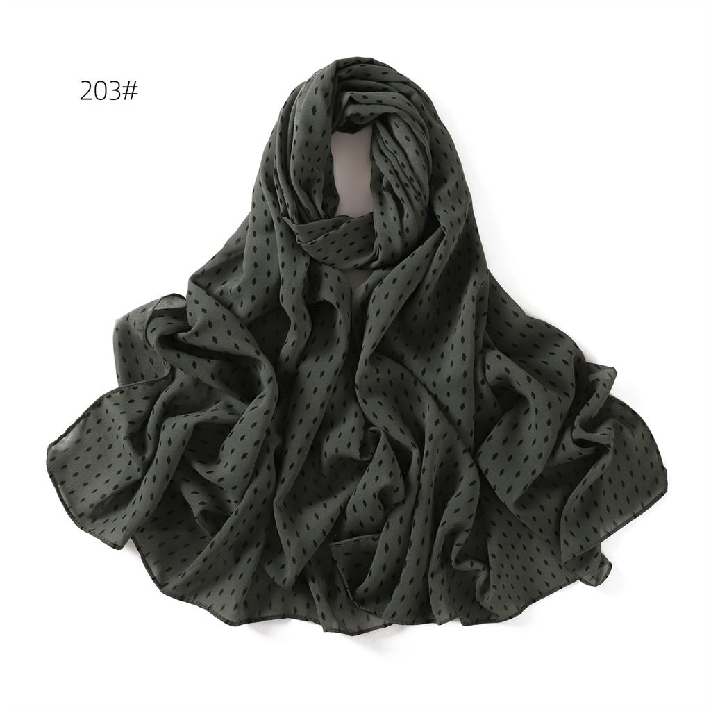 Fashion Plaid Printed Chiffon Scarf Muslim Femmel Chiffon Hijabs Islam Accessories Turkish Bandana Yiwu Beautiful Scarf Shawls