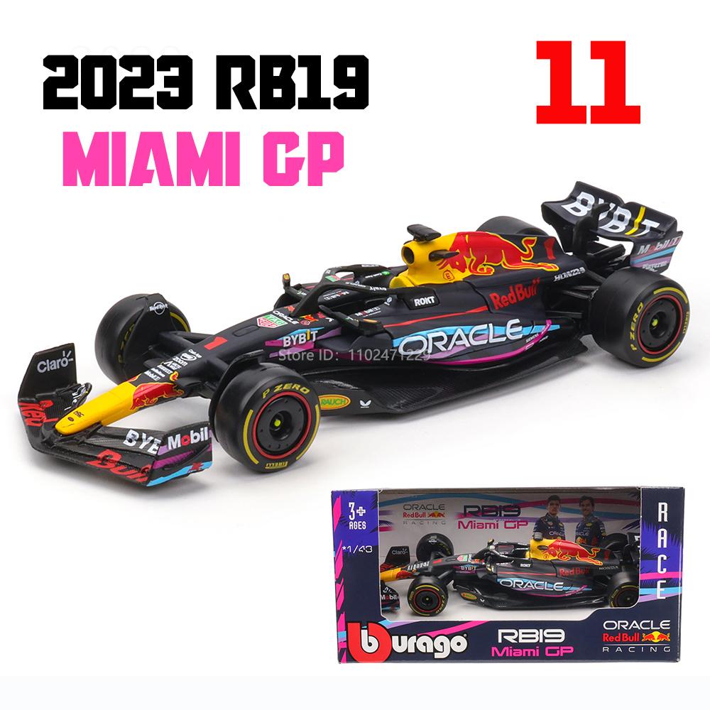 Bburago 1:43 Champion F1 Red Bull Racing Rb19 1# Verstappen 11# Perez Special Paint Formula One Alloy Super Toy Car Model