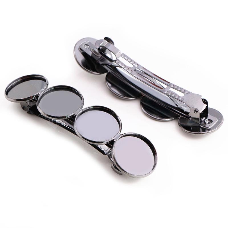 5pcs 12mm 20mm with 4 cameo High Quality Silver Plated / Bronze Gold Plated Copper Material Hairpin Hair Clips Hairpin Setting