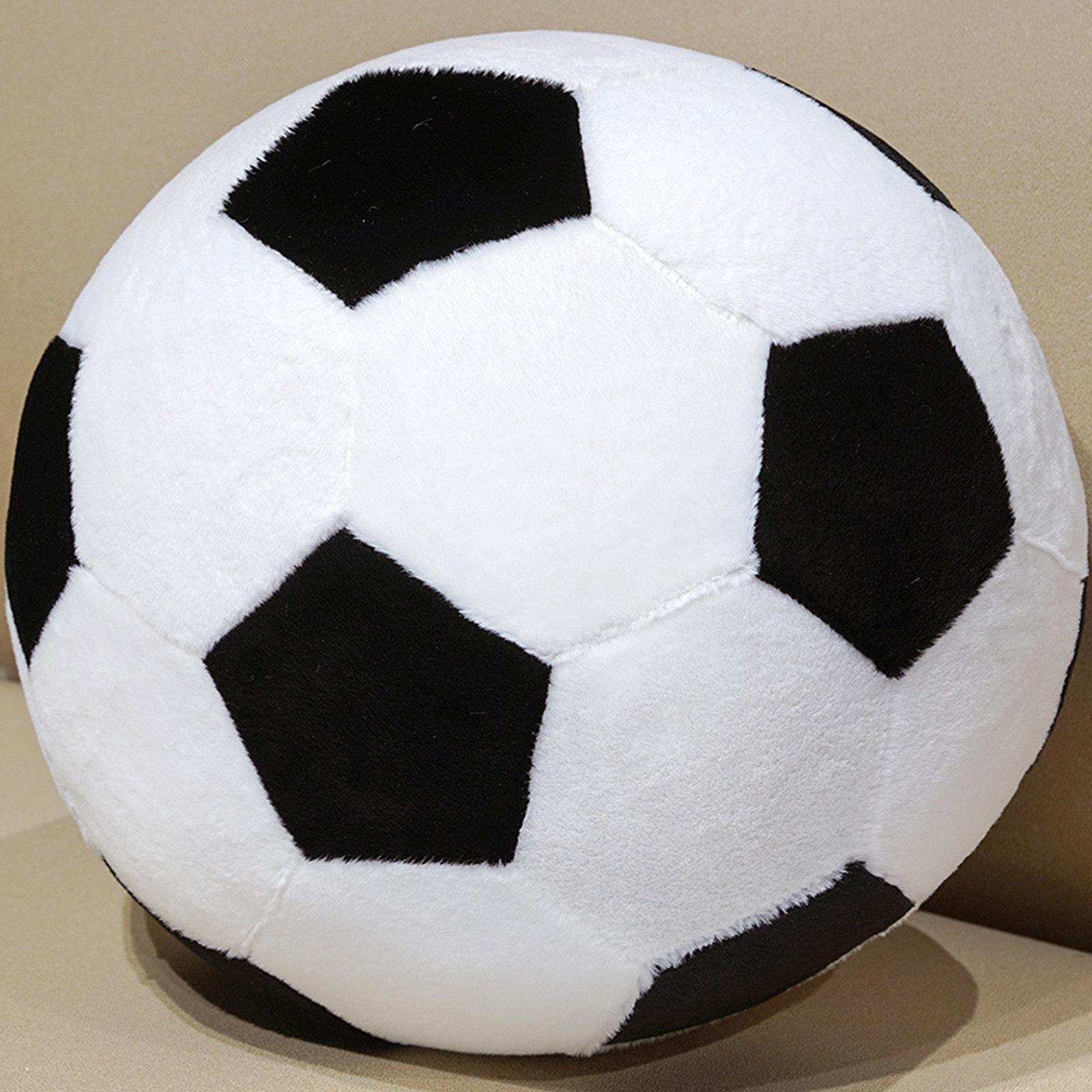 

Plush Soccer Ball Soft Stuffed Toy Classic Geometric Pattern Comfortable Touch Suitable for Home Decor and Play Use One Size чёрный