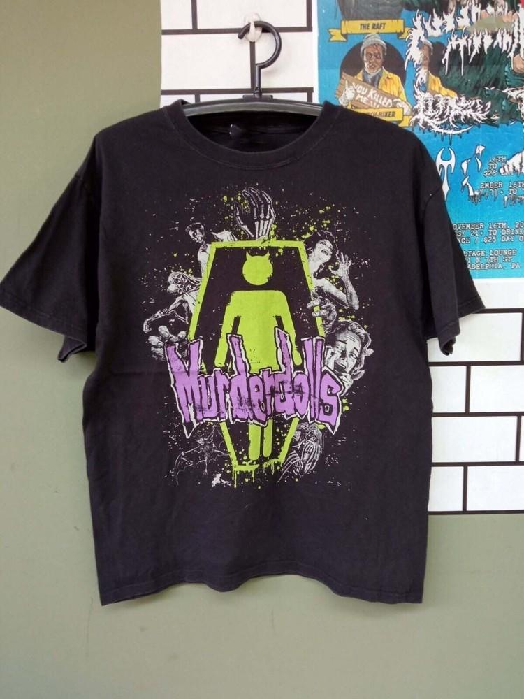 Murderdolls Tour Vintage T Shirt Rock Band Concert Album Studio Black Unisex T-Shirt XXXXL