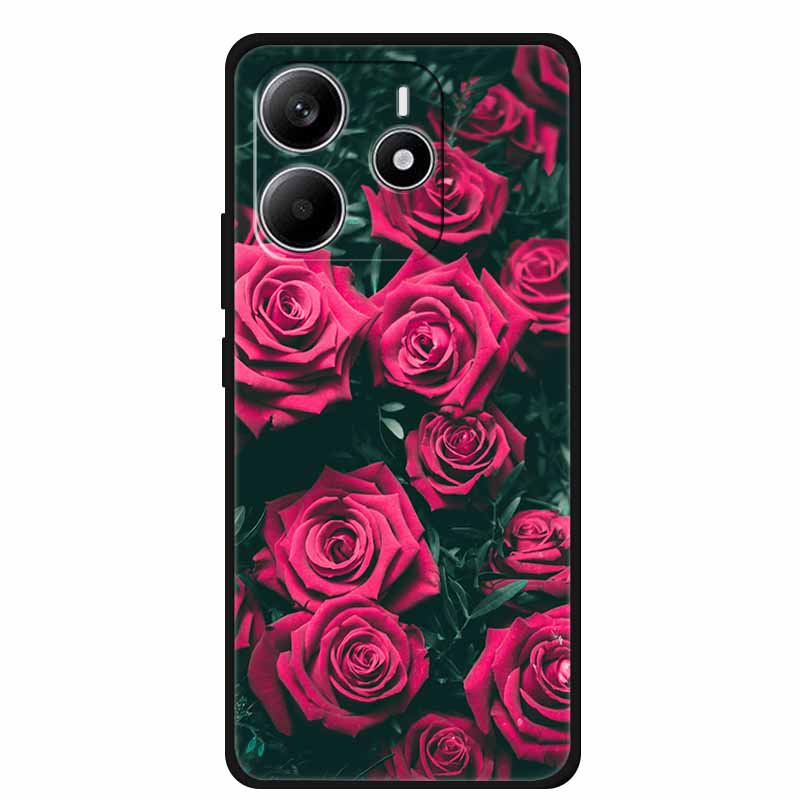 Pour Redmi Note 14 4G GLOBAL Coque Animaux Silicone Souple TPU Étuis de Téléphone Housse Arrière pour Xiaomi Redmi Note14 4G Protecteur Coque