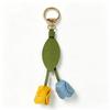 Tulip Pendant Leather Keychain - Flower Charm for Bags