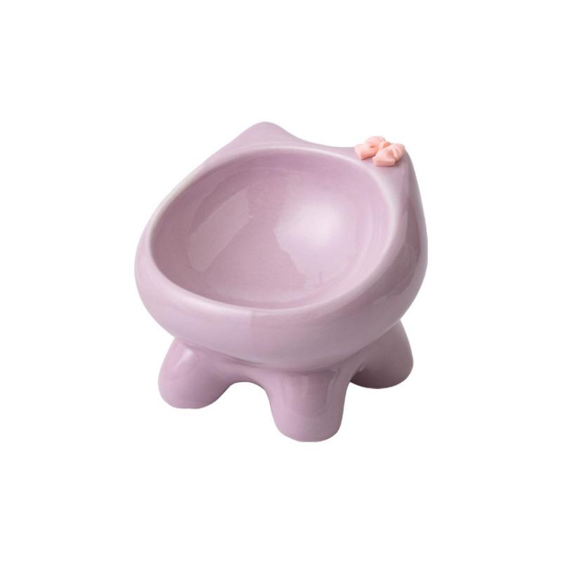 1pcs Super cute cat bowl ceramic cat bowl dog bowl cat rice bowl cat eating bowl cat food bowl cat basin pet supplies