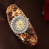 Orologio Bracciale Floreale da Donna Quadrante Rotondo con Strass Classico Casual Formale Orologio da Polso Bracciale al Quarzo Accessorio Gioiello di Moda